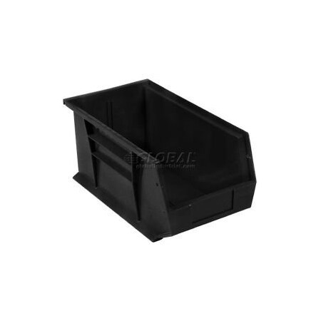 Quantum Storage Systems Hang & Stack Storage Bin, Black, 12 PK QUS234BK